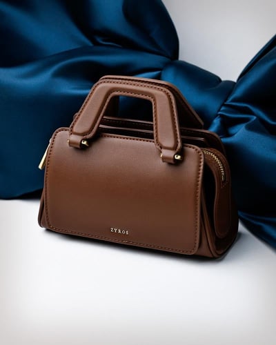 شنطة نسائية عملية باللون البني