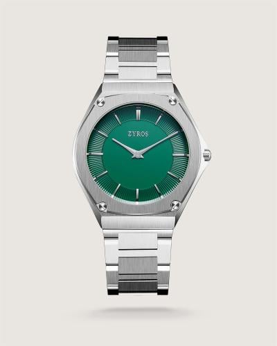 ساعة صخر الرجالية ستيل بلون فضي