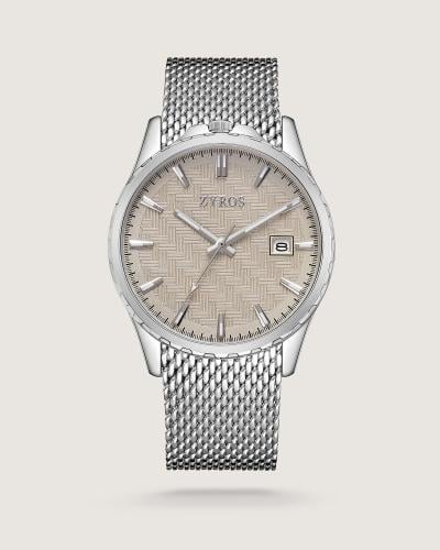 ساعة الدرع الرجالية ستيل بلون فضي