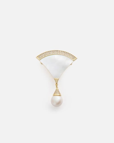 هدية نسائية أنيقة بروش وساعة وسلسال