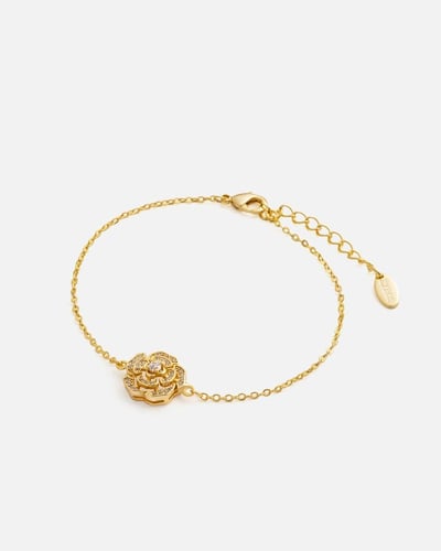 طقم ساعة بلون ذهبي وفضي وطقم زركون