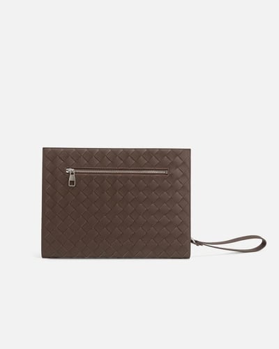 طقم فاخر شنطة وميدالية ومحفظة باللون البني