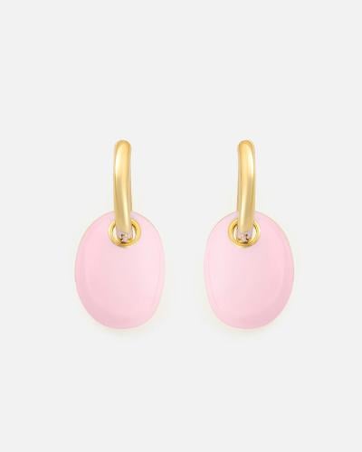 حلق نسائي بتصميم ملفت بلون ذهبي و وردي