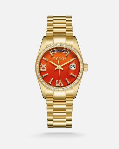 ساعة نسائية بسير ستيل بلون ذهبي