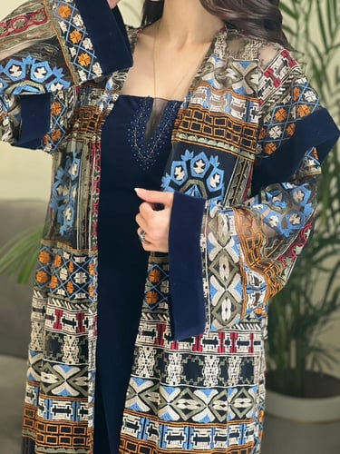 جلابية شتوية مطرزه بالكامل