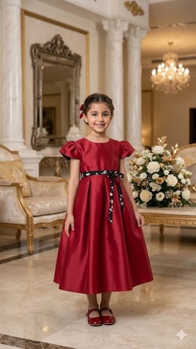 Elegant children's dress in red color️