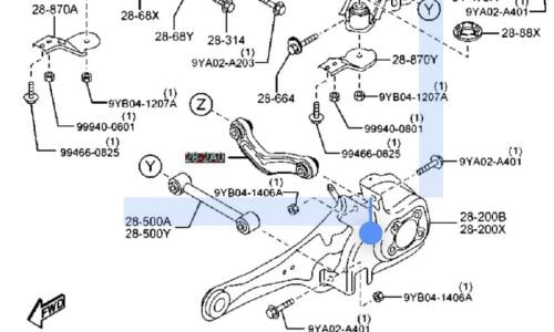 طقم جلد مقصات خلفية مازدا cx9 موديل 2007/2013 تايو...