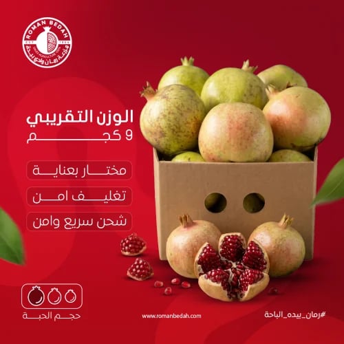 رمان بيدة -حبات رمان ديــلوكس 9-10 كجم