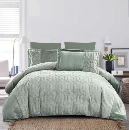 طقم لحاف جاكار فرو ناعم -6 قطع-مزدوج-01