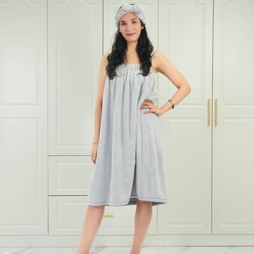 طقم ليونا تنورة استحمام أبيض