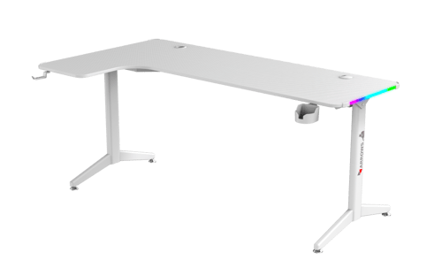 طاولة قيمنق زاوية يسار/ابيض