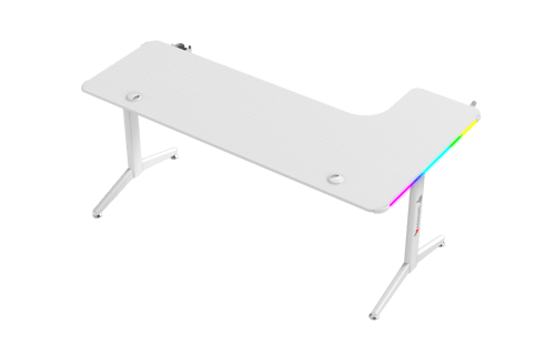 طاولة قيمنق زاوية يسار/ابيض