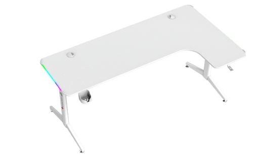 طاولة قيمنق زاوية يمين/ابيض