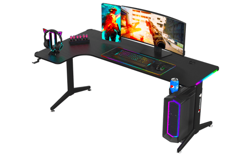 طاولة قيمنق زاوية يسار/اسود