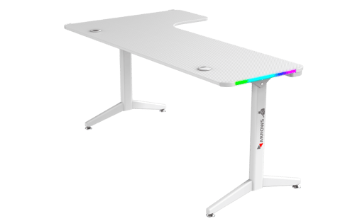 طاولة قيمنق زاوية يمين/ابيض