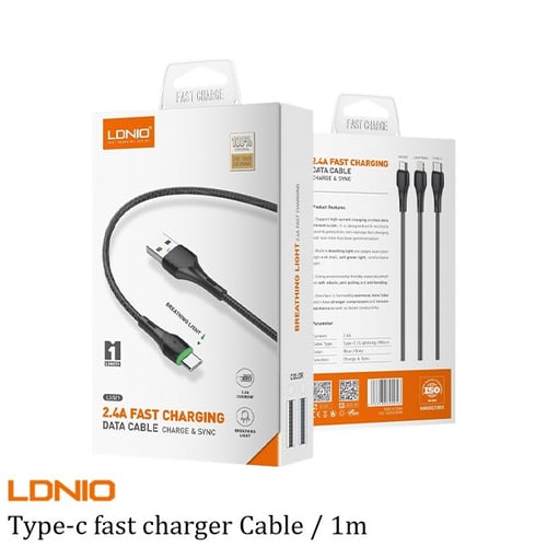 LS521 / شاحن تايب سي سريع بطول 1 متر / Type-c char...