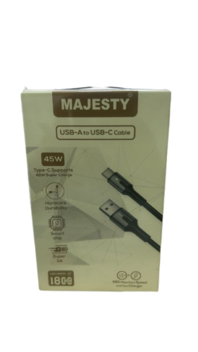 كيبل شحن من ماجيستي usb-a to usb-c 45 w بطولمتر