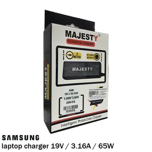 شاحن سامسونج بجهد 19 فولت وتيار 3.16 امبير وقوة 65...