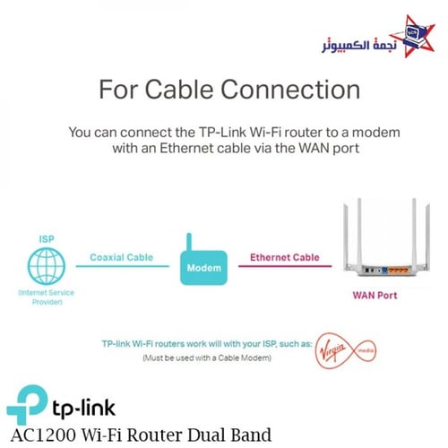 راوتر Archer C50 من TP-LINK بقوة AC1200 WI-FI Rout...
