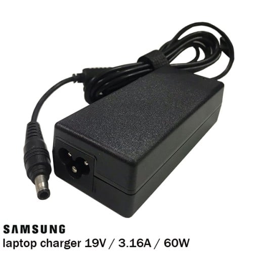شاحن لابتوب سامسونج بجهد 19 فولت وتيار 3.16 امبير...