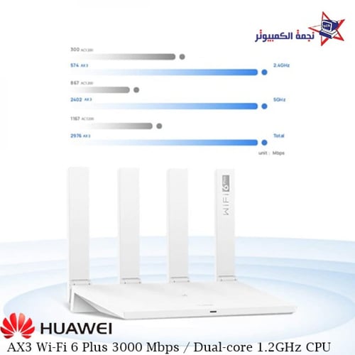 راوتر WS7100 من Huawei بقوة Wi-Fi AX3 Wi-Fi 6Plus...