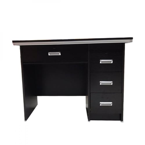 مكتب صغير للكمبيوتر مصنوع من الخشب لون بيج او بني...