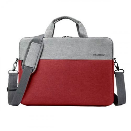 حقيبة لابتوب انيقة بلونين الرصاصي والاحمر تناسب لا...