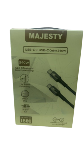 كيبل شحن من ماجيستي usb-c to usb-c cable 60wبطول م...