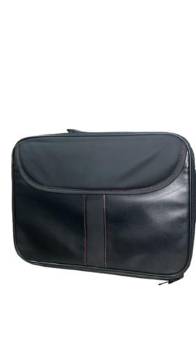 شنطة لابتو جلد باللون الاسود مقاس 14