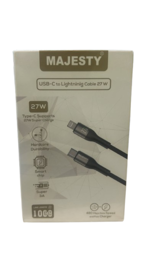 كيبل شحن من ماجيستي usb-c to lightning cable 27w ب...