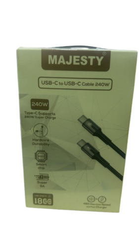 كيبل شحن من ماجيستي usb-c to usb-c cable 60wبطول م...