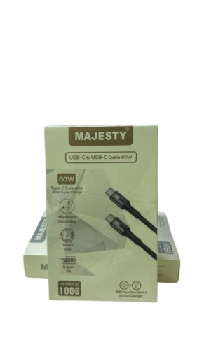 كيبل شحن من ماجيستي usb-c to usb-c cable 60wبطول م...