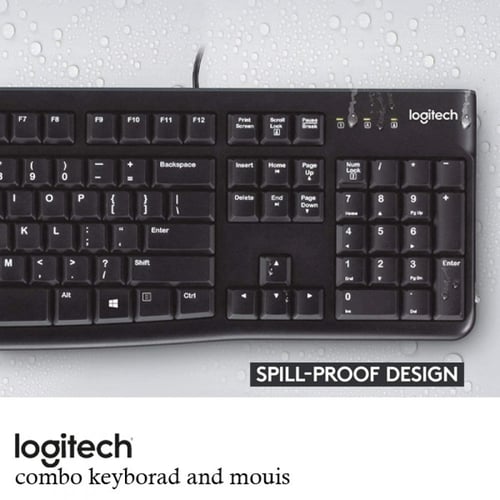 MK120 / كيبورد كبير مع ماوس مريح للاستخدام لساعات...