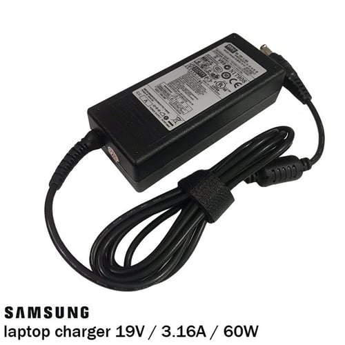 شاحن لابتوب سامسونج بجهد 19 فولت وتيار 3.16 امبير...