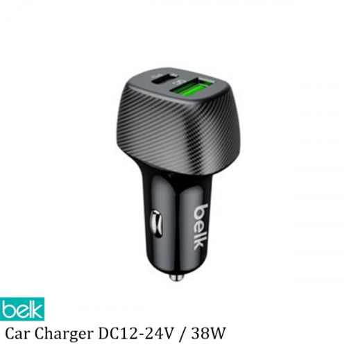 BL-204 / شاحن سيارة بقوة 38 واط بمنفذين USB و Type...