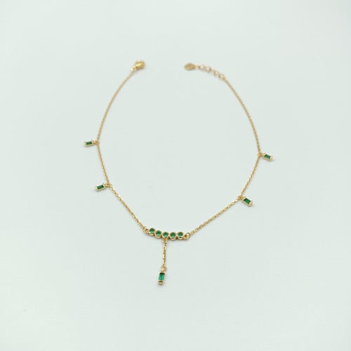 خلخال فضة صافي عيار 925 مطلي ذهب