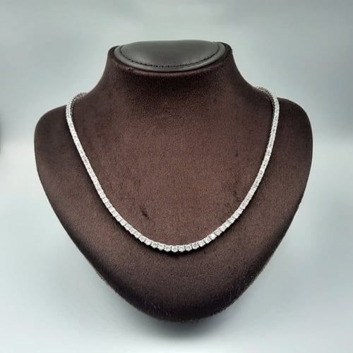 عقد تنس فضة صافي عيار 925 مطلي ذهب