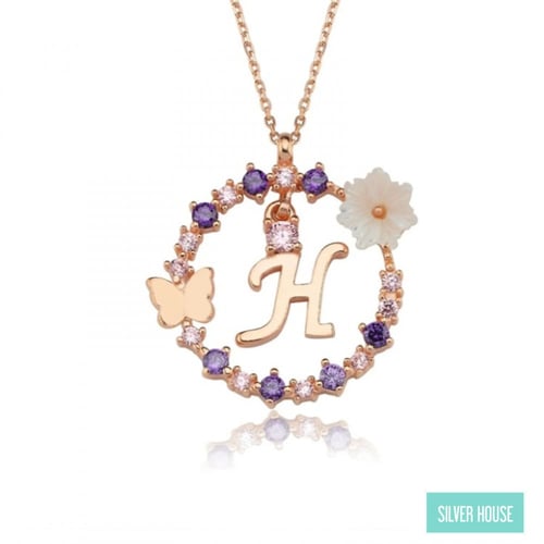 سلسلة ناعمة بالأحرف فضة صافي عيار 925