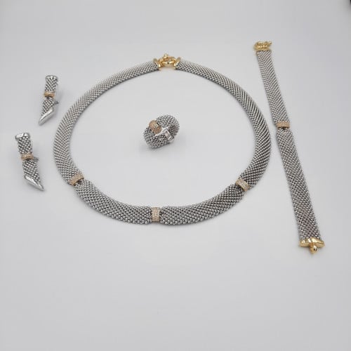 طقم سهرة فضة ايطالي عيار 925