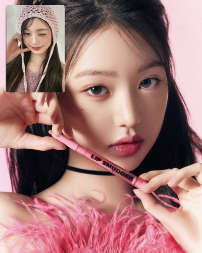 AMUSE Lip Smudger محدد شفاه من اميوس مع فوتوكارد رسميه wonyoung
