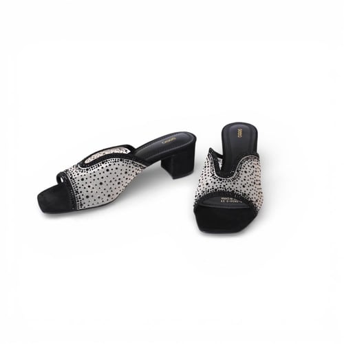 شبشب شموه مزين بالفصوص , تصميم عصري وحديث وكعب منخ...