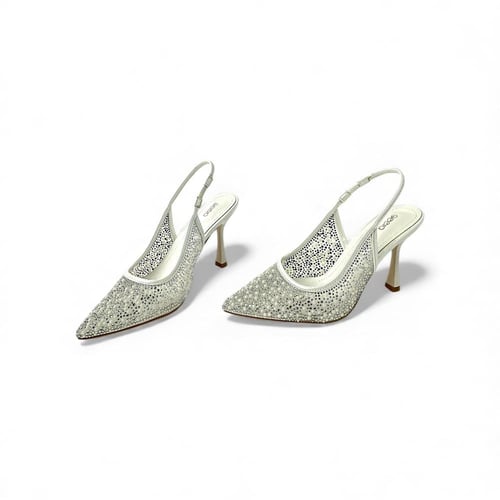 جزمة شفاف سهرة , تصميم عصري وحديث , مرصعة بالفصوص...