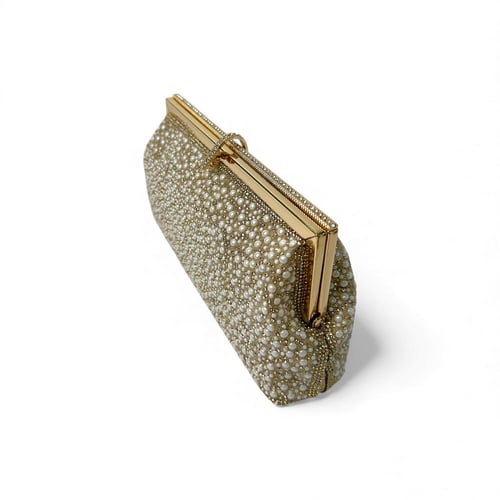 شنطة يد سهرة , مرصعة بالقطع اللؤلؤية البراقة , وتأ...