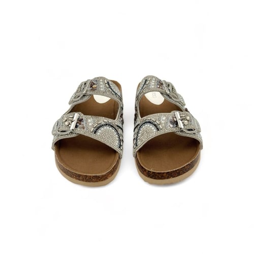 سليبر نسائي طبي أسود مرصع بالكريستال بتصميم مفتوح...