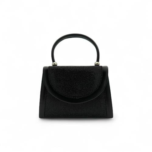 شنطة يد سهرة , مزينة بالفصوص اللامعة , بتصميم عصري...