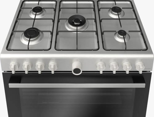 موقد غاز بوش، 90×60، 5 عيون غاز، أمان كامل، ستانلس...