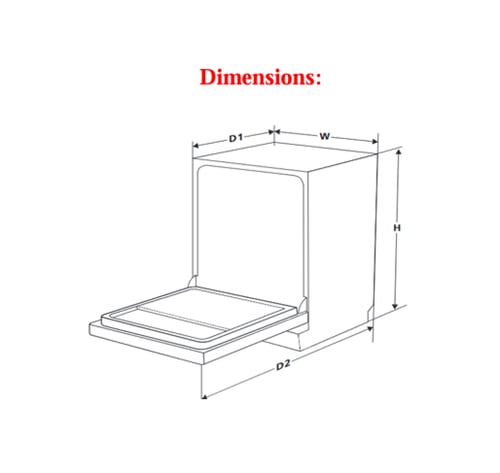 غسالة صحون قائمة بذاتها كلفينيتور – ستانلس ستيل، 1...