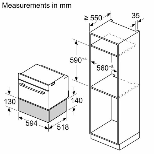 درج تسخين مدمج بوش سعة 20 لتر – 60x14 سم – أسود –...