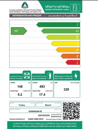 ثلاجة بوش قائمة بذاتها بفريزر علوي 858 لتر – أبيض...