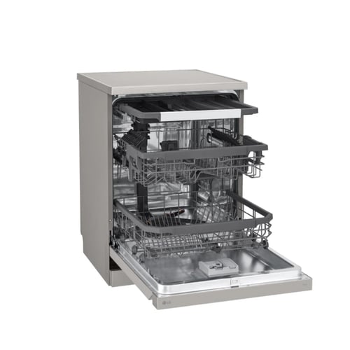 غسالة صحون LG سعة 14 مكان 9 برامج فضي DFC415FPE